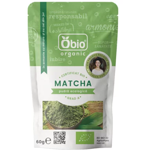 Matcha - ceai verde pudra bio, 60g, Obio